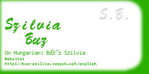 szilvia buz business card